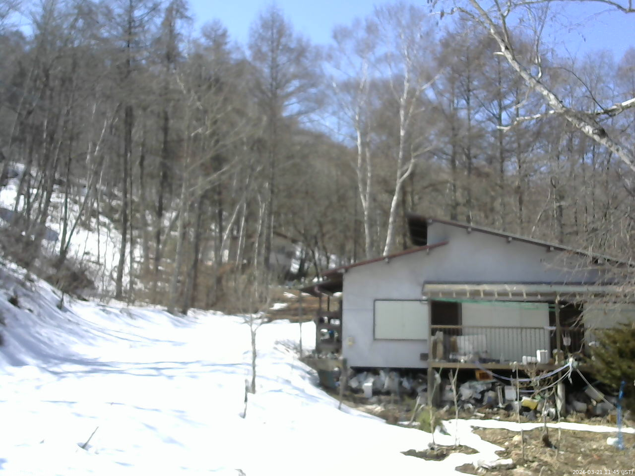 長野県菅平高原 ゆたか山荘 西側(坂上) 2026/03/21 11:45
