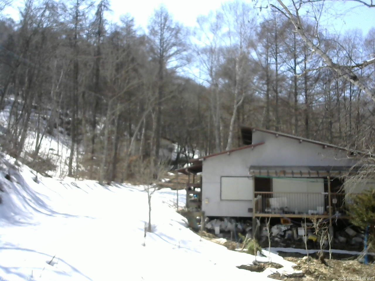 長野県菅平高原 ゆたか山荘 西側(坂上) 2026/03/21 13:45