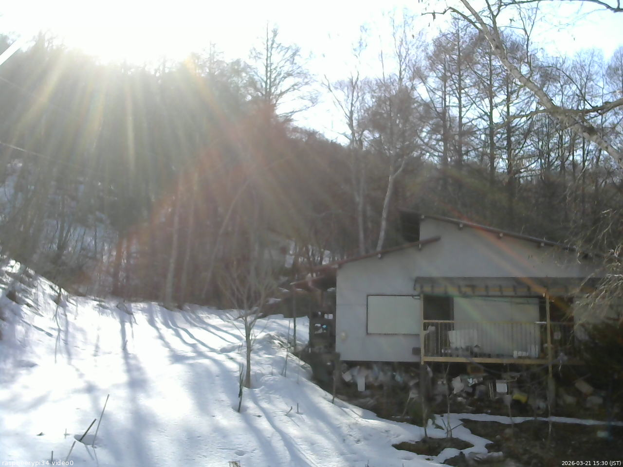 長野県菅平高原 ゆたか山荘 西側(坂上) 2026/03/21 15:30