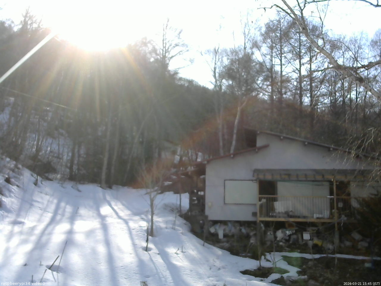 長野県菅平高原 ゆたか山荘 西側(坂上) 2026/03/21 15:45