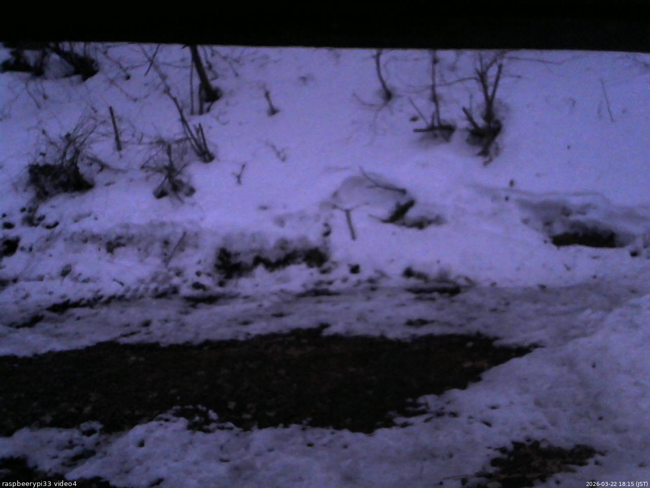 長野県菅平高原 ゆたか山荘 東側(坂下) 2026/03/22 18:15