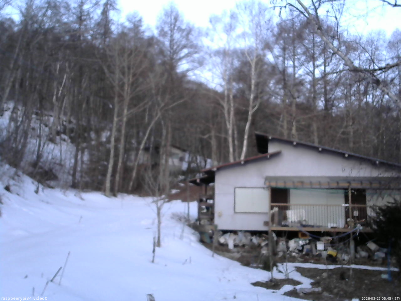 長野県菅平高原 ゆたか山荘 西側(坂上) 2026/03/22 05:45