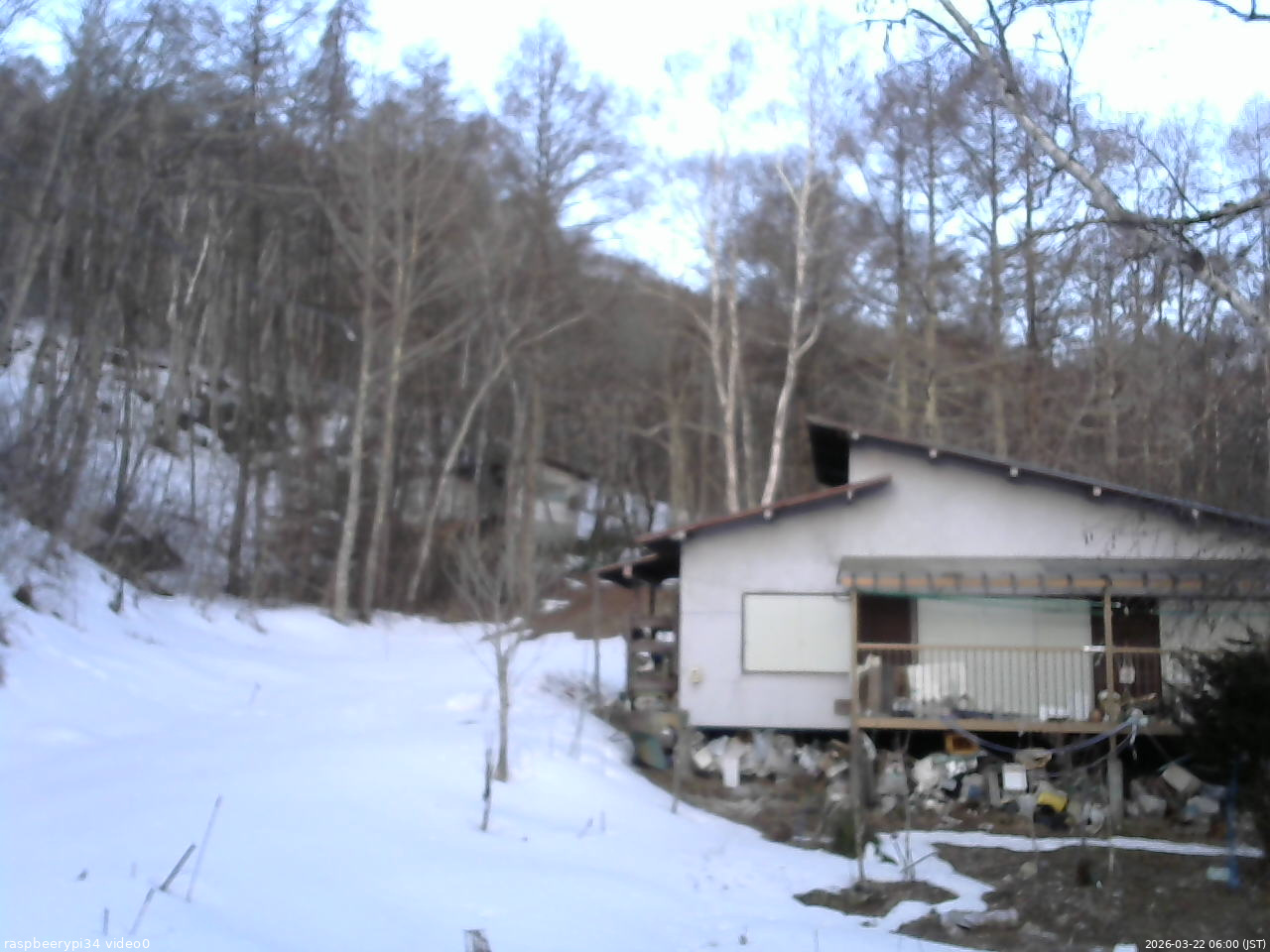 長野県菅平高原 ゆたか山荘 西側(坂上) 2026/03/22 06:00