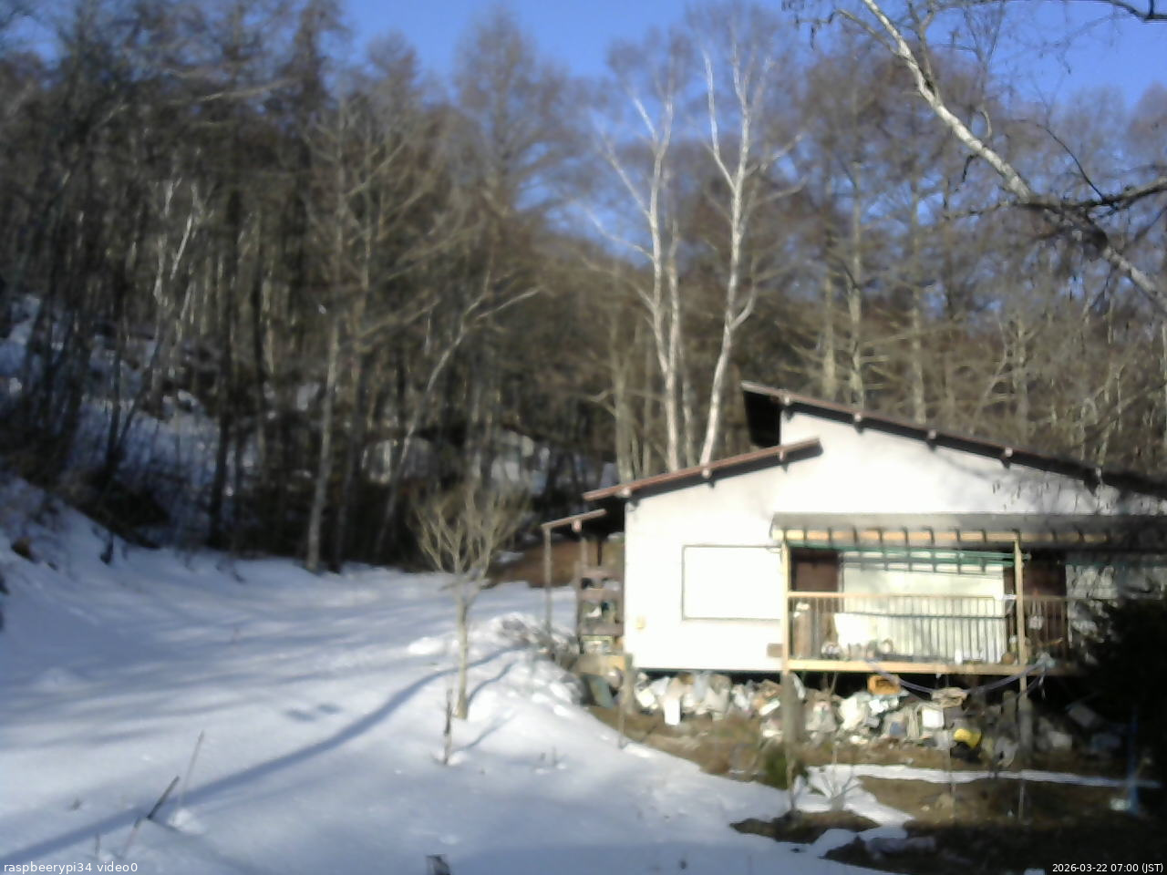 長野県菅平高原 ゆたか山荘 西側(坂上) 2026/03/22 07:00