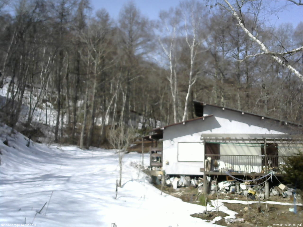長野県菅平高原 ゆたか山荘 西側(坂上) 2026/03/22 09:30