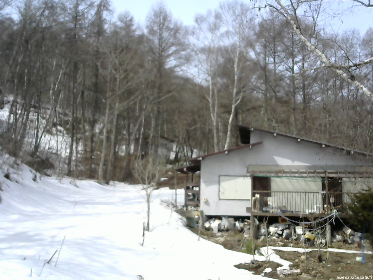 長野県菅平高原 ゆたか山荘 西側(坂上) 2026/03/22 10:30