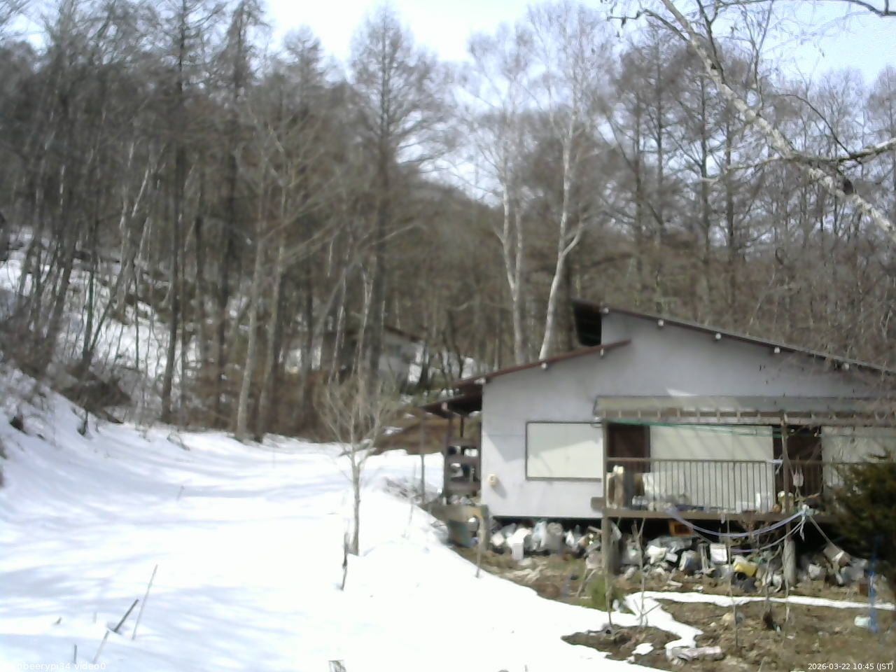 長野県菅平高原 ゆたか山荘 西側(坂上) 2026/03/22 10:45