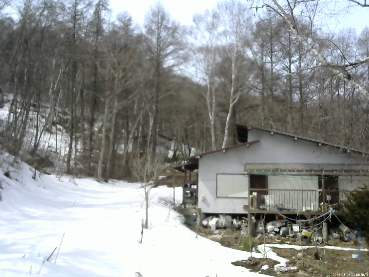 長野県菅平高原 ゆたか山荘 西側(坂上) 2026/03/22 11:00