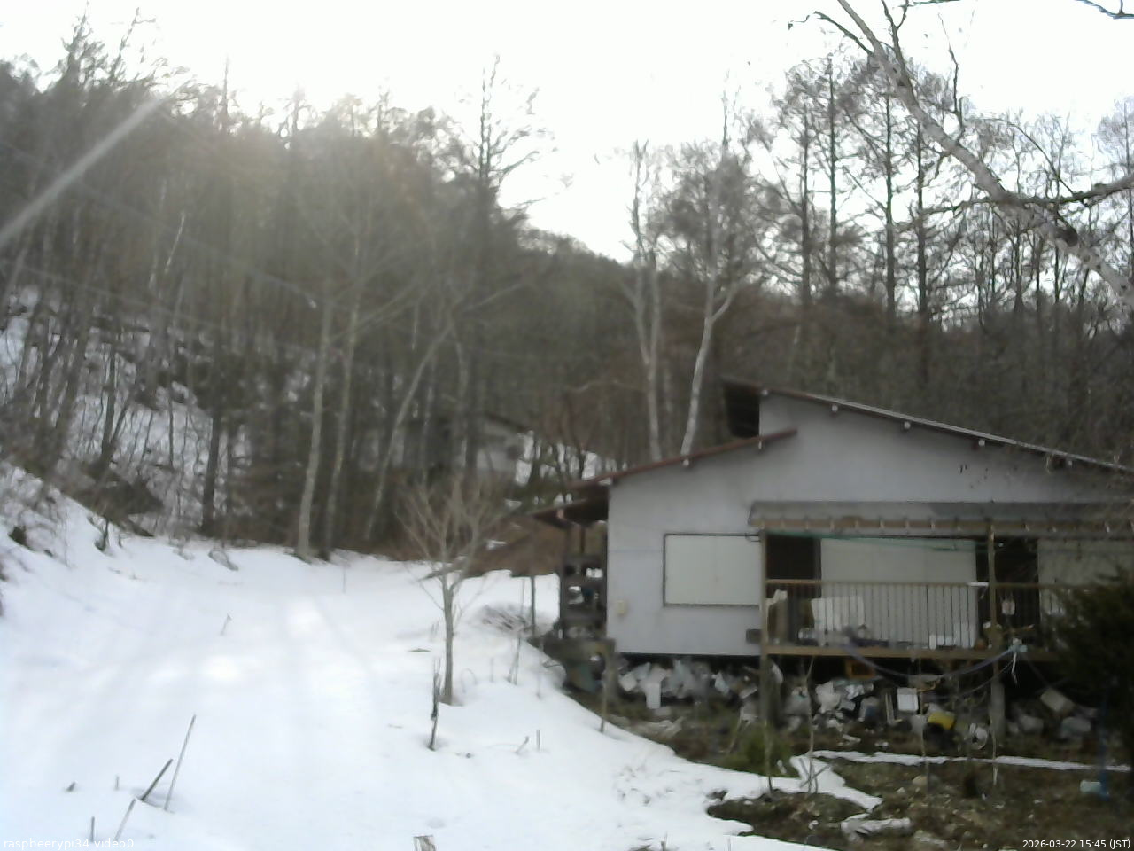 長野県菅平高原 ゆたか山荘 西側(坂上) 2026/03/22 15:45