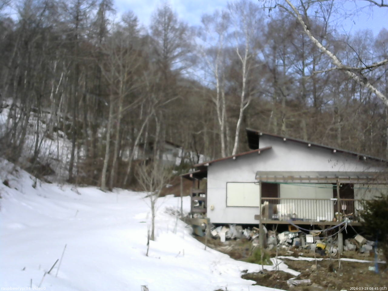 長野県菅平高原 ゆたか山荘 西側(坂上) 2026/03/23 08:45