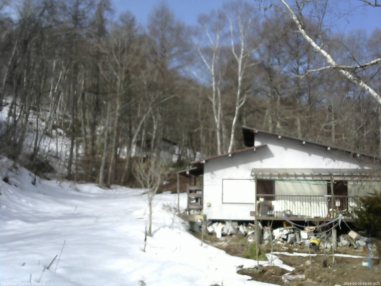 長野県菅平高原 ゆたか山荘 西側(坂上) 2026/03/23 09:00