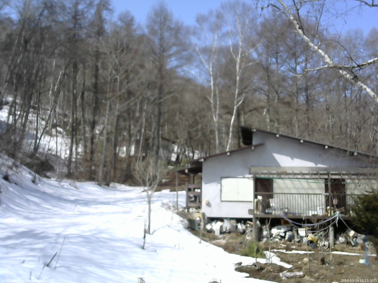 長野県菅平高原 ゆたか山荘 西側(坂上) 2026/03/23 10:15