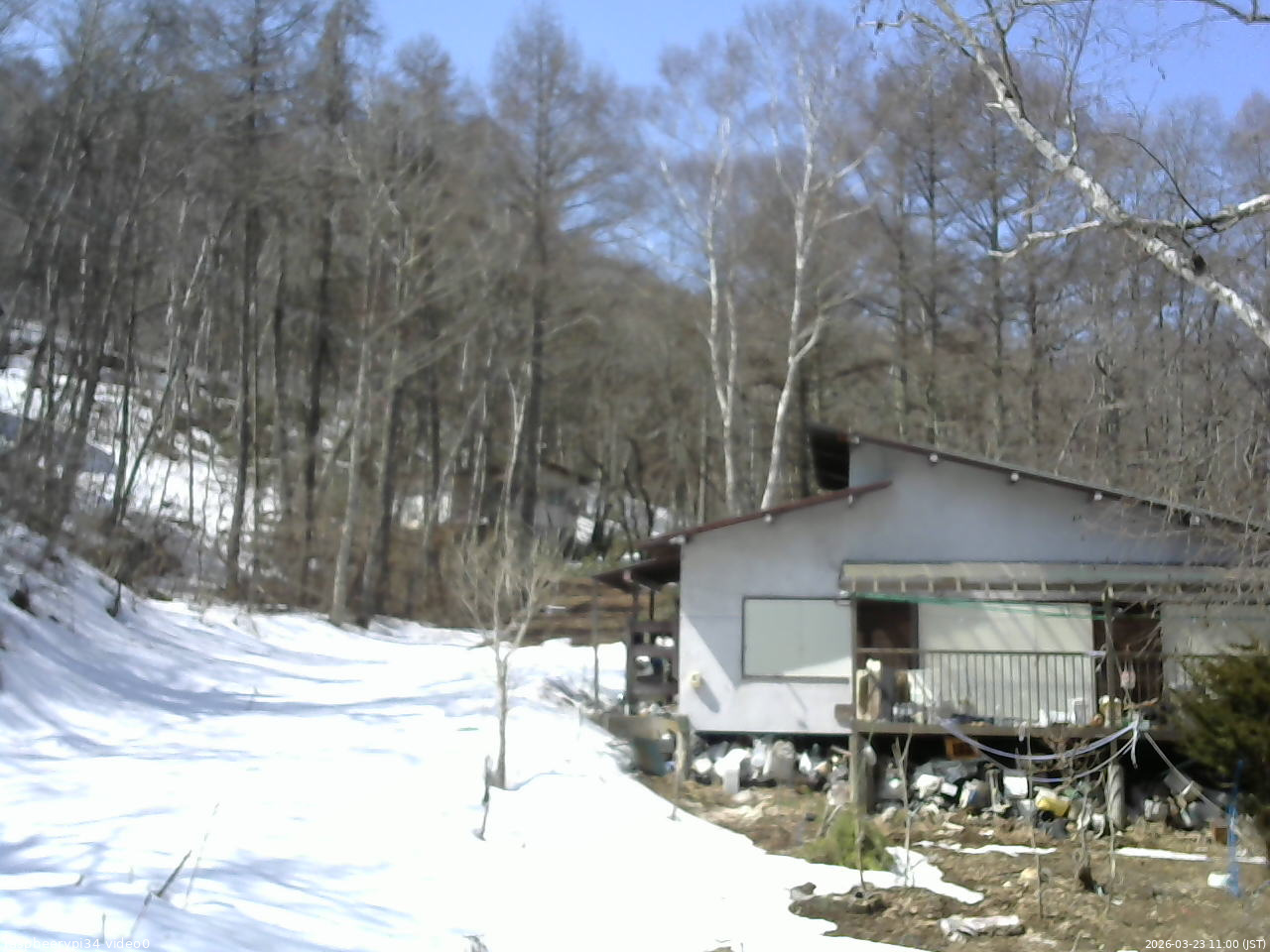 長野県菅平高原 ゆたか山荘 西側(坂上) 2026/03/23 11:00