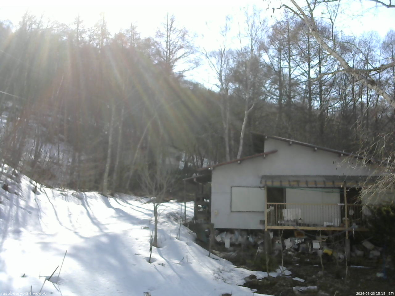 長野県菅平高原 ゆたか山荘 西側(坂上) 2026/03/23 15:15