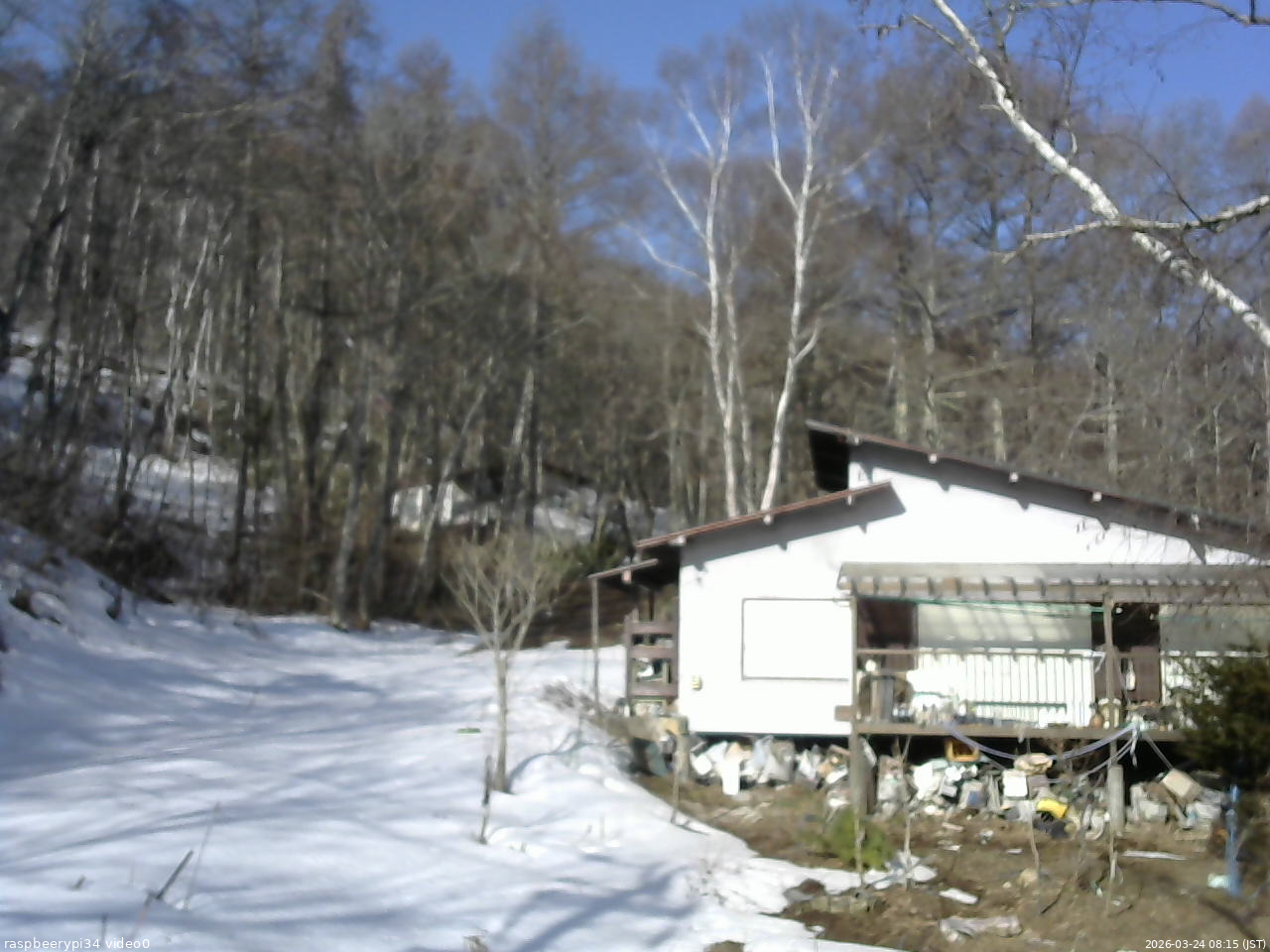 長野県菅平高原 ゆたか山荘 西側(坂上) 2026/03/24 08:15