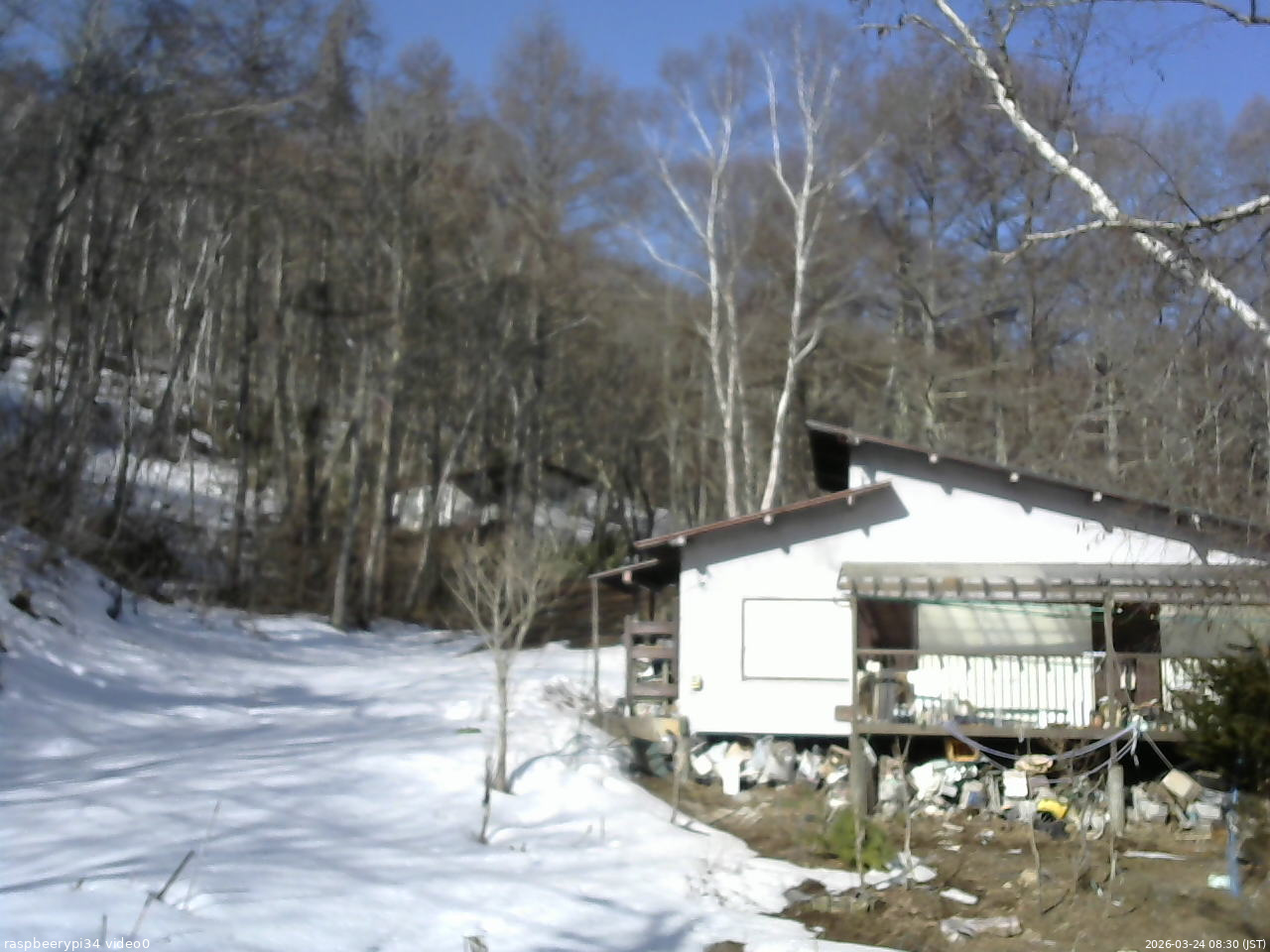 長野県菅平高原 ゆたか山荘 西側(坂上) 2026/03/24 08:30
