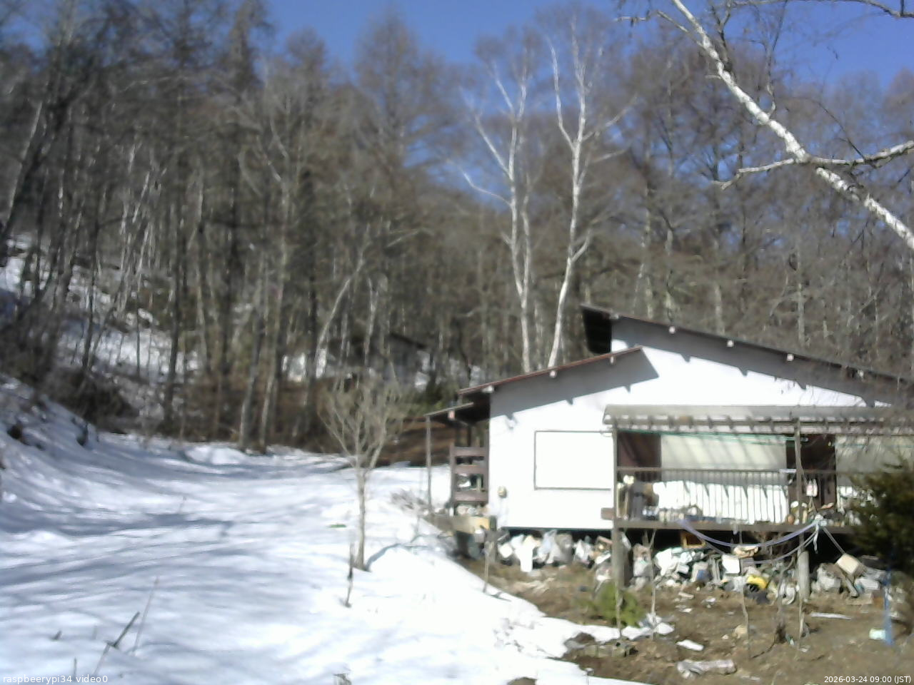 長野県菅平高原 ゆたか山荘 西側(坂上) 2026/03/24 09:00