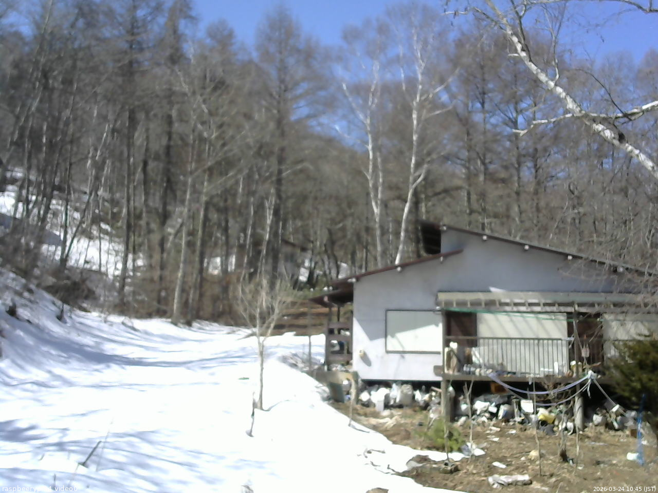 長野県菅平高原 ゆたか山荘 西側(坂上) 2026/03/24 10:45