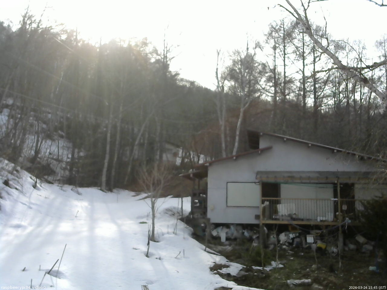 長野県菅平高原 ゆたか山荘 西側(坂上) 2026/03/24 15:45
