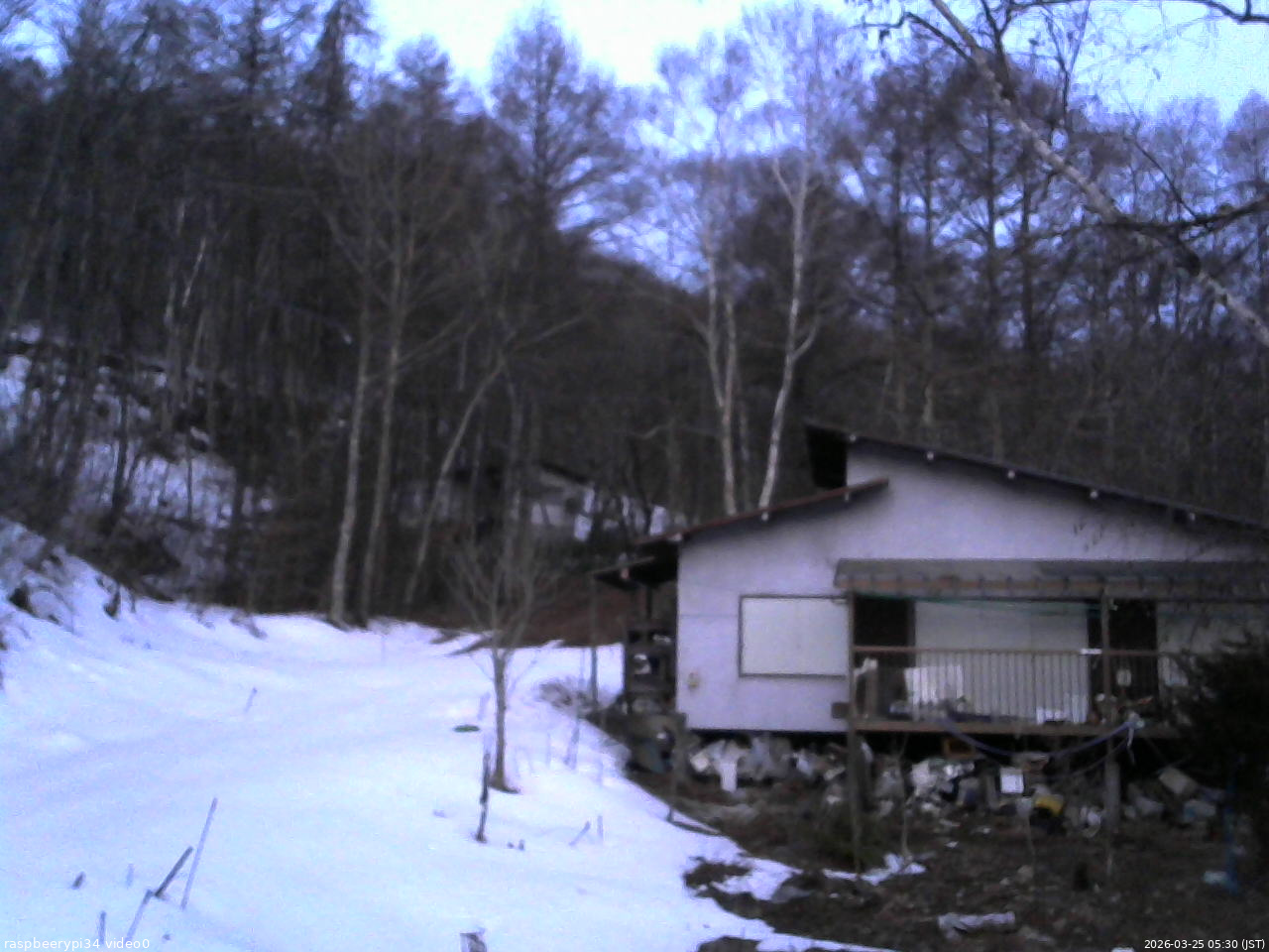 長野県菅平高原 ゆたか山荘 西側(坂上) 2026/03/25 05:30