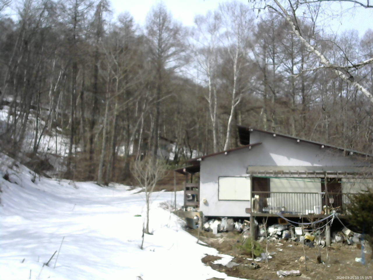 長野県菅平高原 ゆたか山荘 西側(坂上) 2026/03/25 10:15