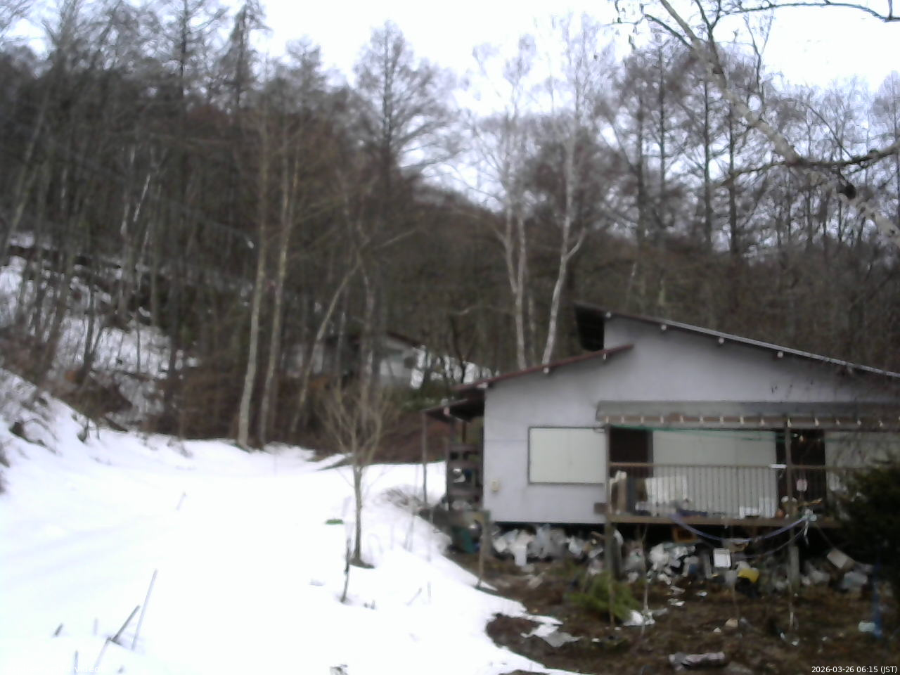 長野県菅平高原 ゆたか山荘 西側(坂上) 2026/03/26 06:15