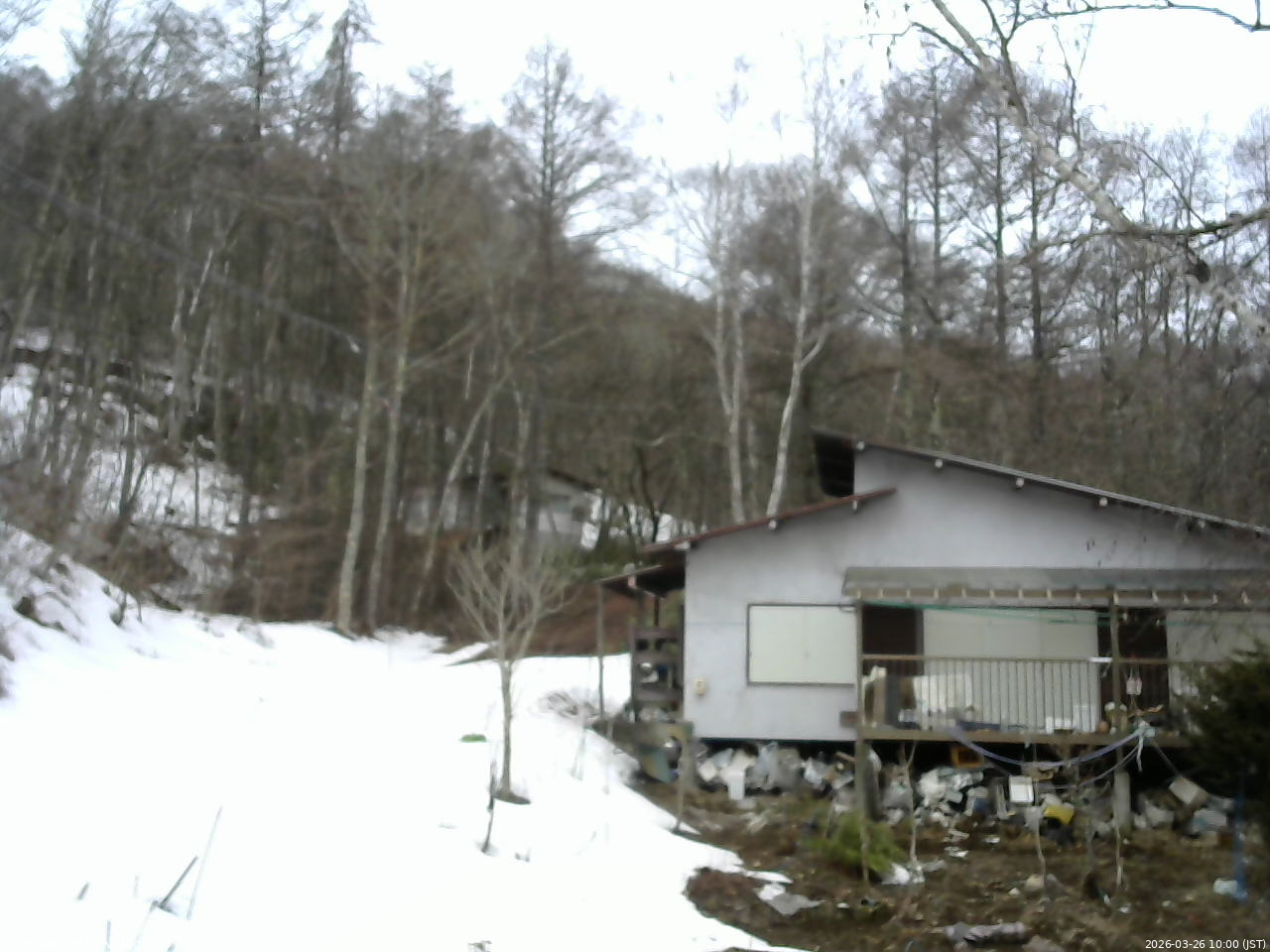 長野県菅平高原 ゆたか山荘 西側(坂上) 2026/03/26 10:00