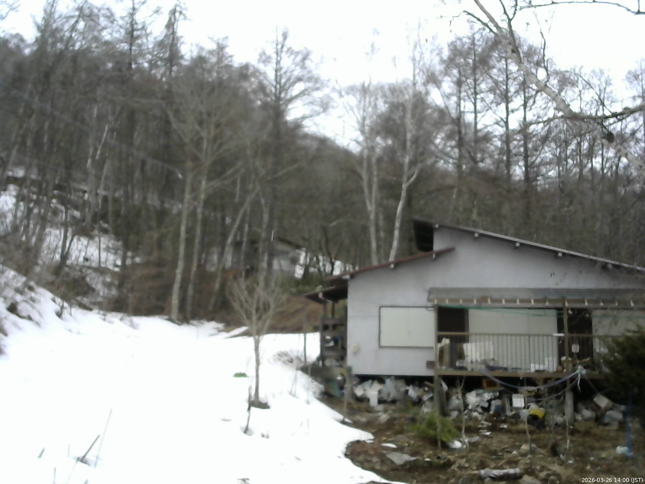 長野県菅平高原 ゆたか山荘 西側(坂上) 2026/03/26 14:00
