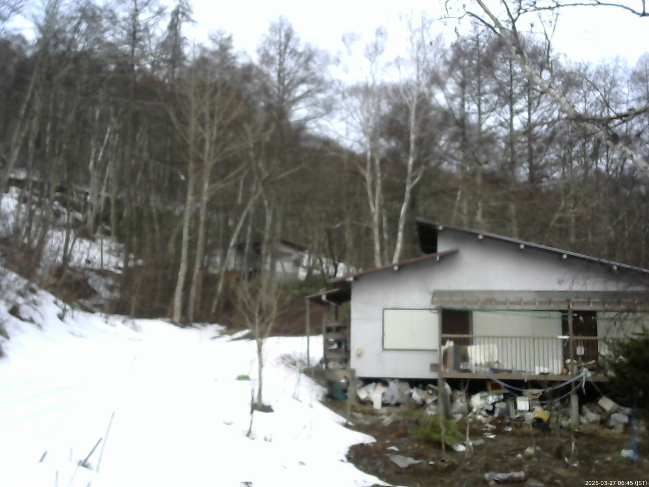 長野県菅平高原 ゆたか山荘 西側(坂上) 2026/03/27 06:45