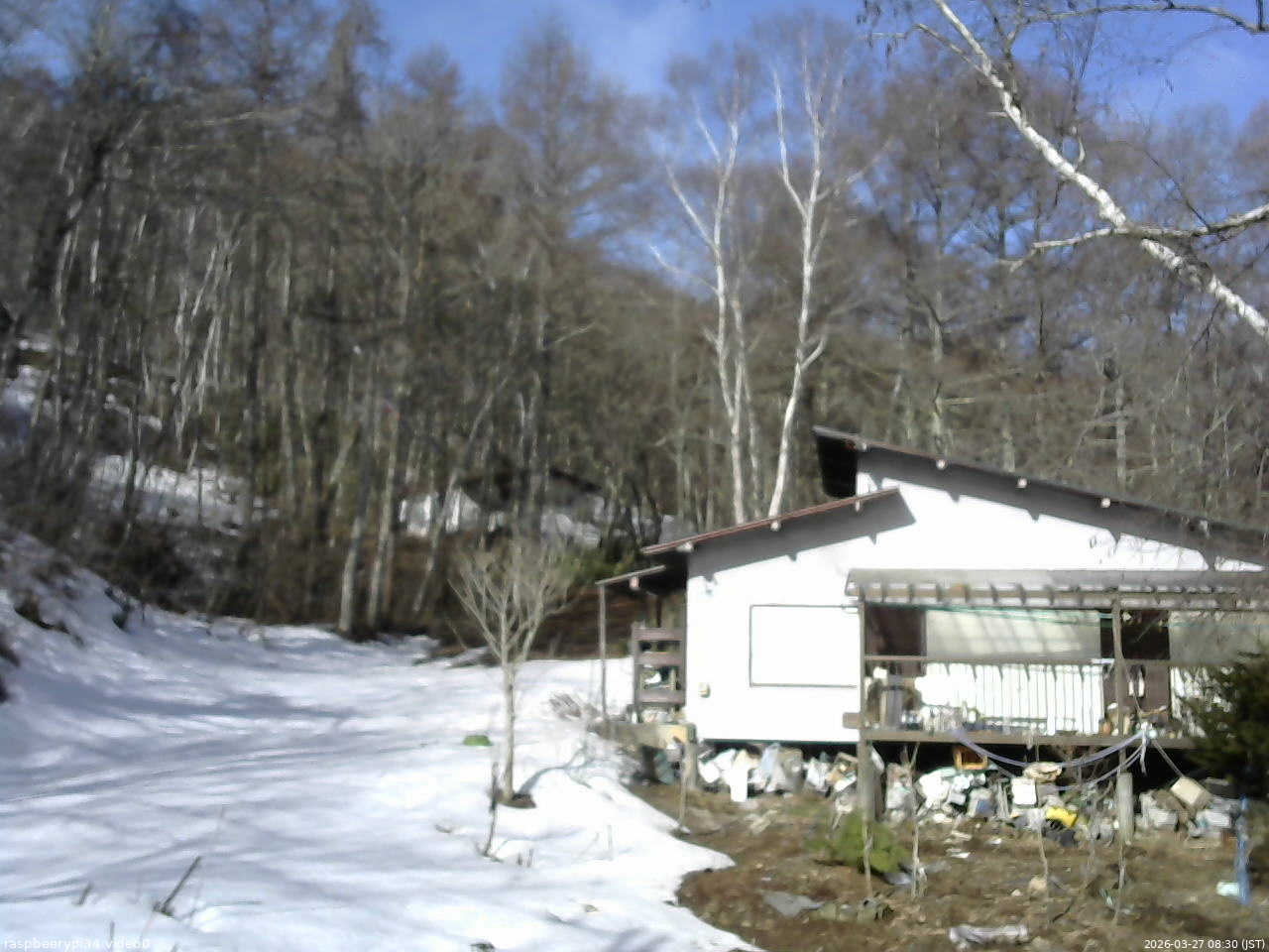 長野県菅平高原 ゆたか山荘 西側(坂上) 2026/03/27 08:30