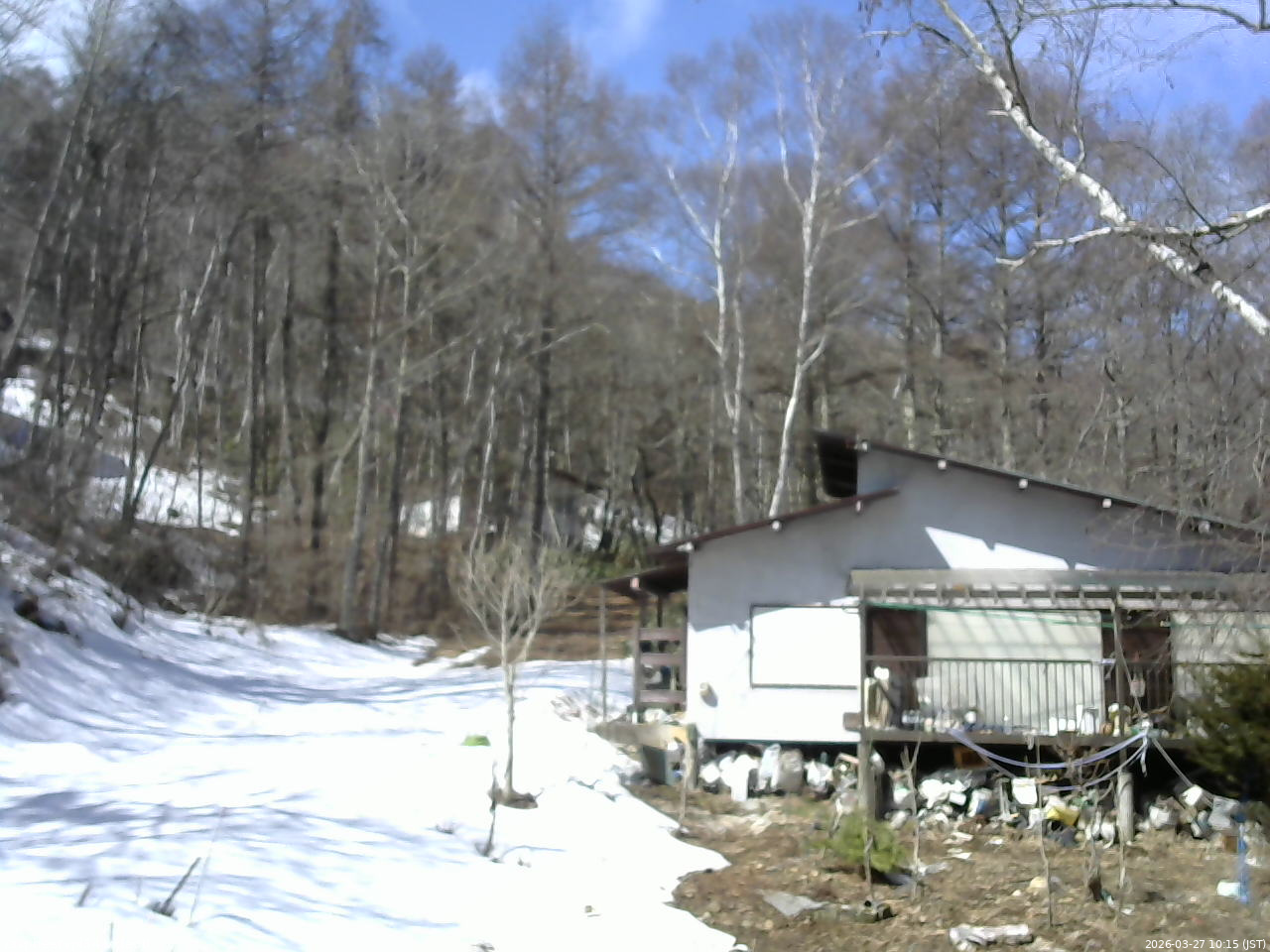 長野県菅平高原 ゆたか山荘 西側(坂上) 2026/03/27 10:15