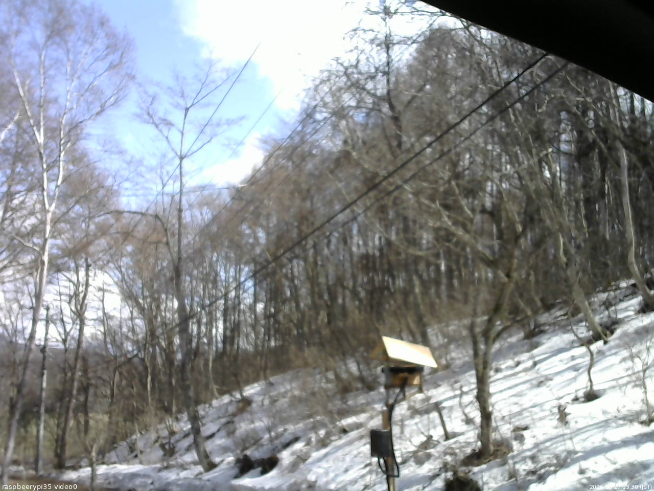 長野県菅平高原 ゆたか山荘 温度計 2026/03/27 13:30