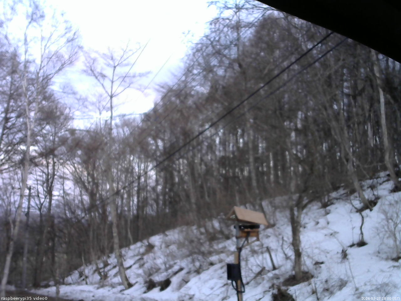 長野県菅平高原 ゆたか山荘 温度計 2026/03/27 18:00