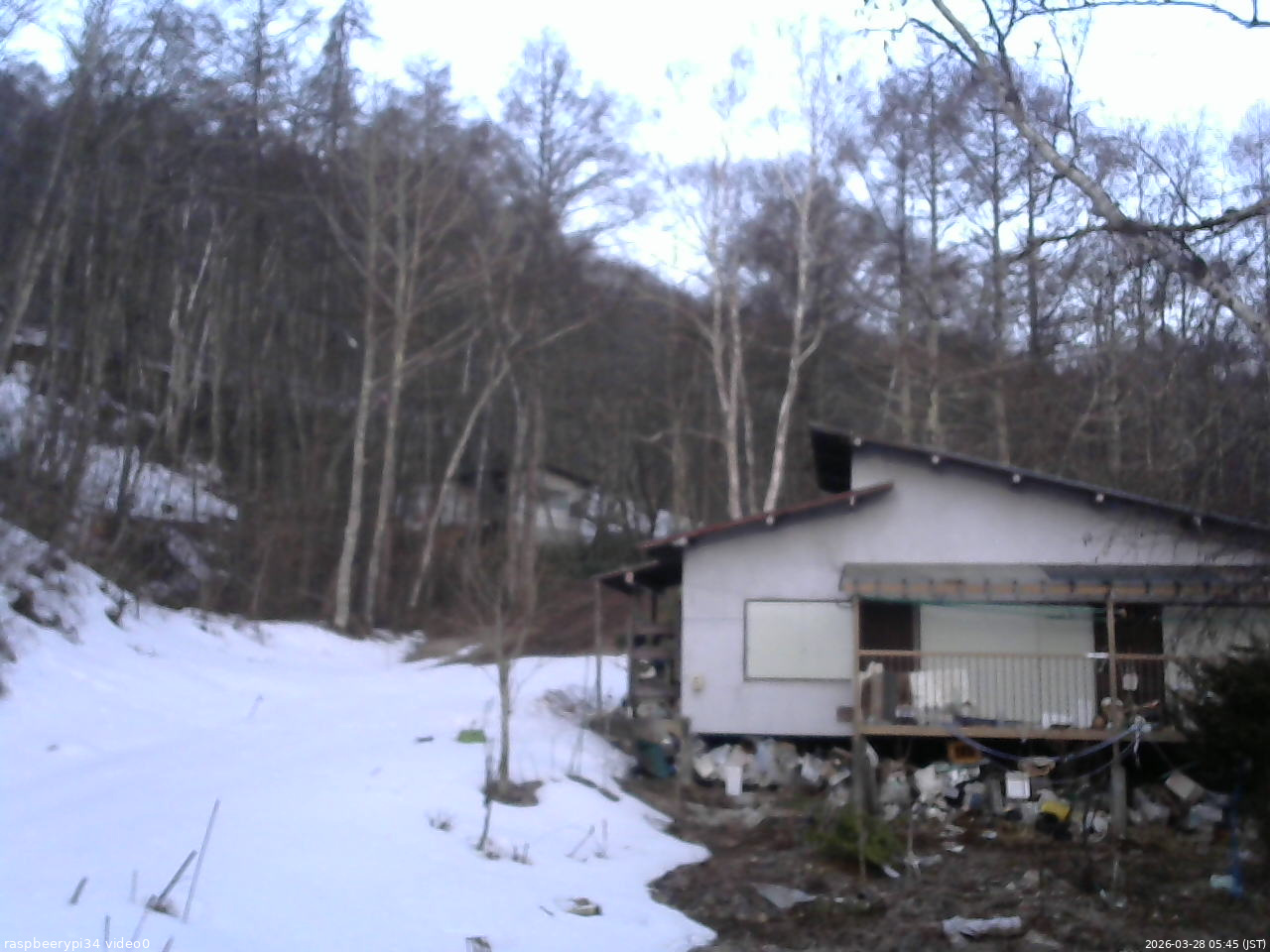 長野県菅平高原 ゆたか山荘 西側(坂上) 2026/03/28 05:45