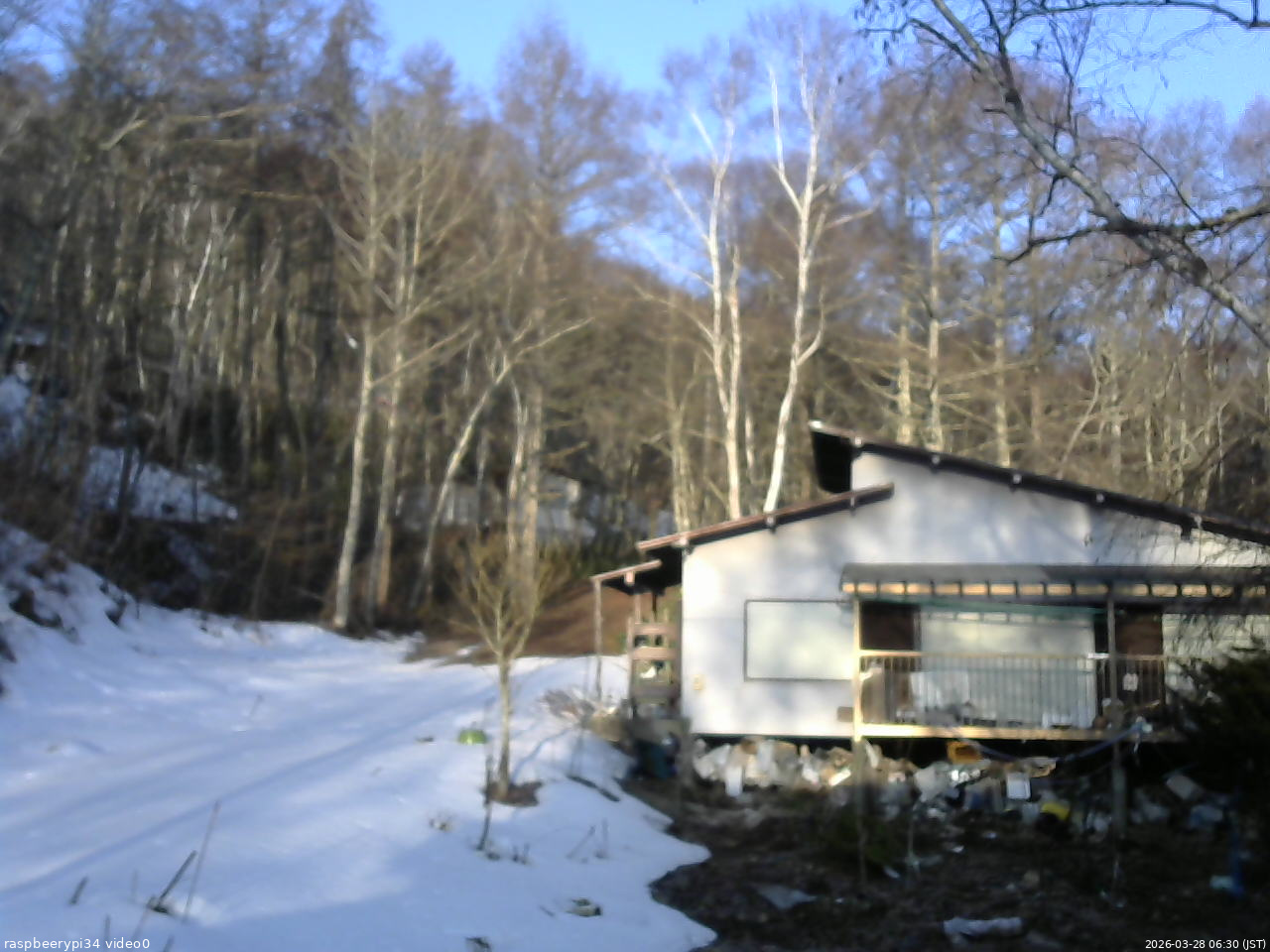 長野県菅平高原 ゆたか山荘 西側(坂上) 2026/03/28 06:30