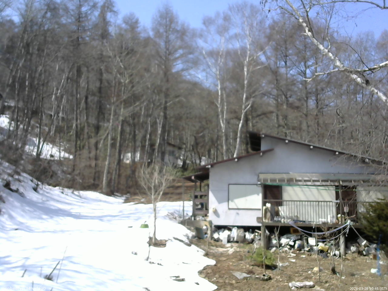 長野県菅平高原 ゆたか山荘 西側(坂上) 2026/03/28 10:45