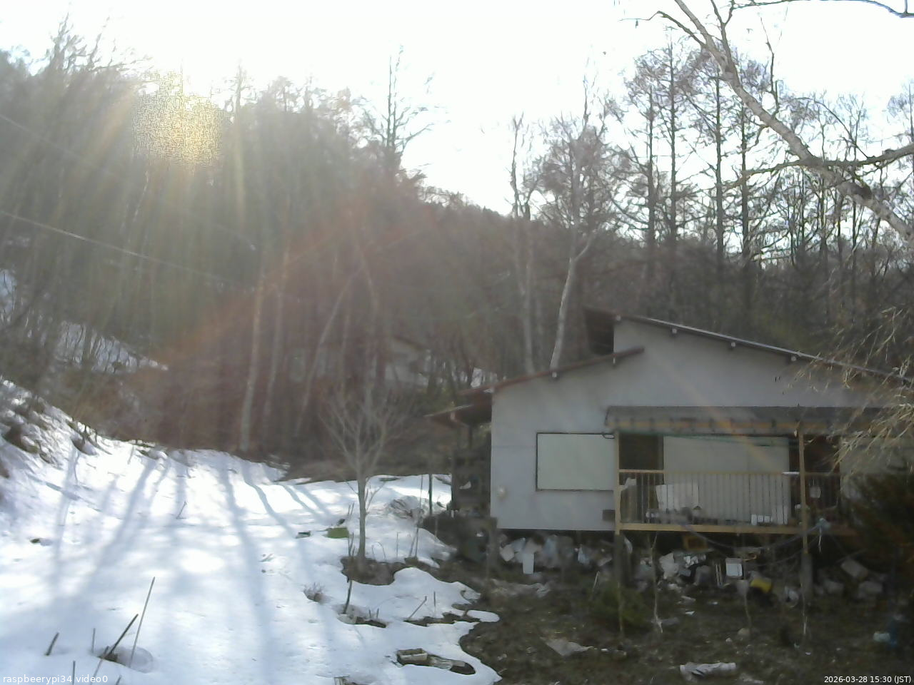 長野県菅平高原 ゆたか山荘 西側(坂上) 2026/03/28 15:30