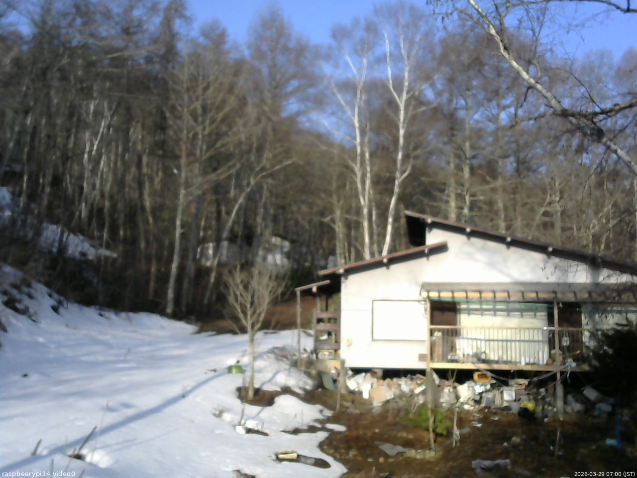 長野県菅平高原 ゆたか山荘 西側(坂上) 2026/03/29 07:00