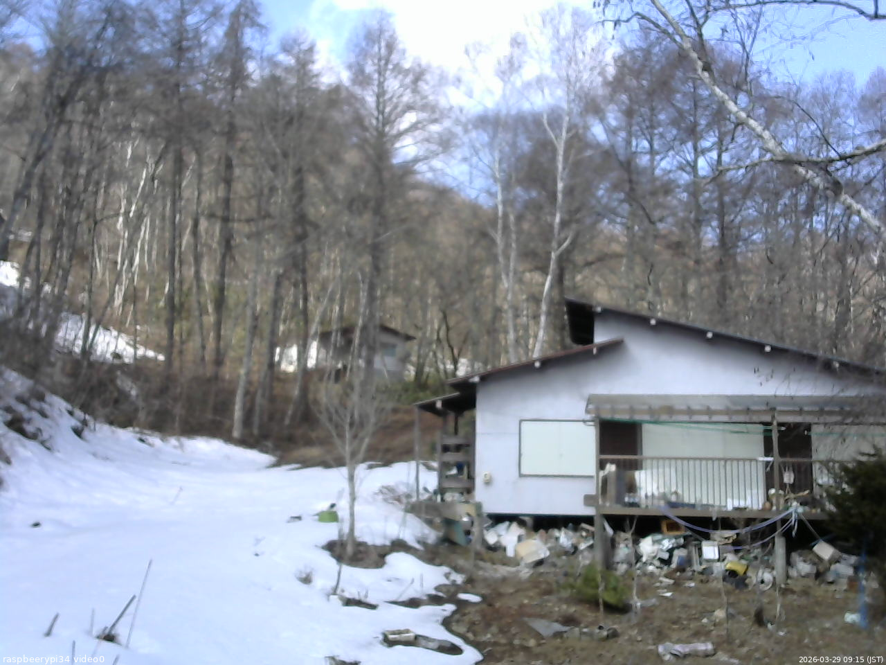 長野県菅平高原 ゆたか山荘 西側(坂上) 2026/03/29 09:15