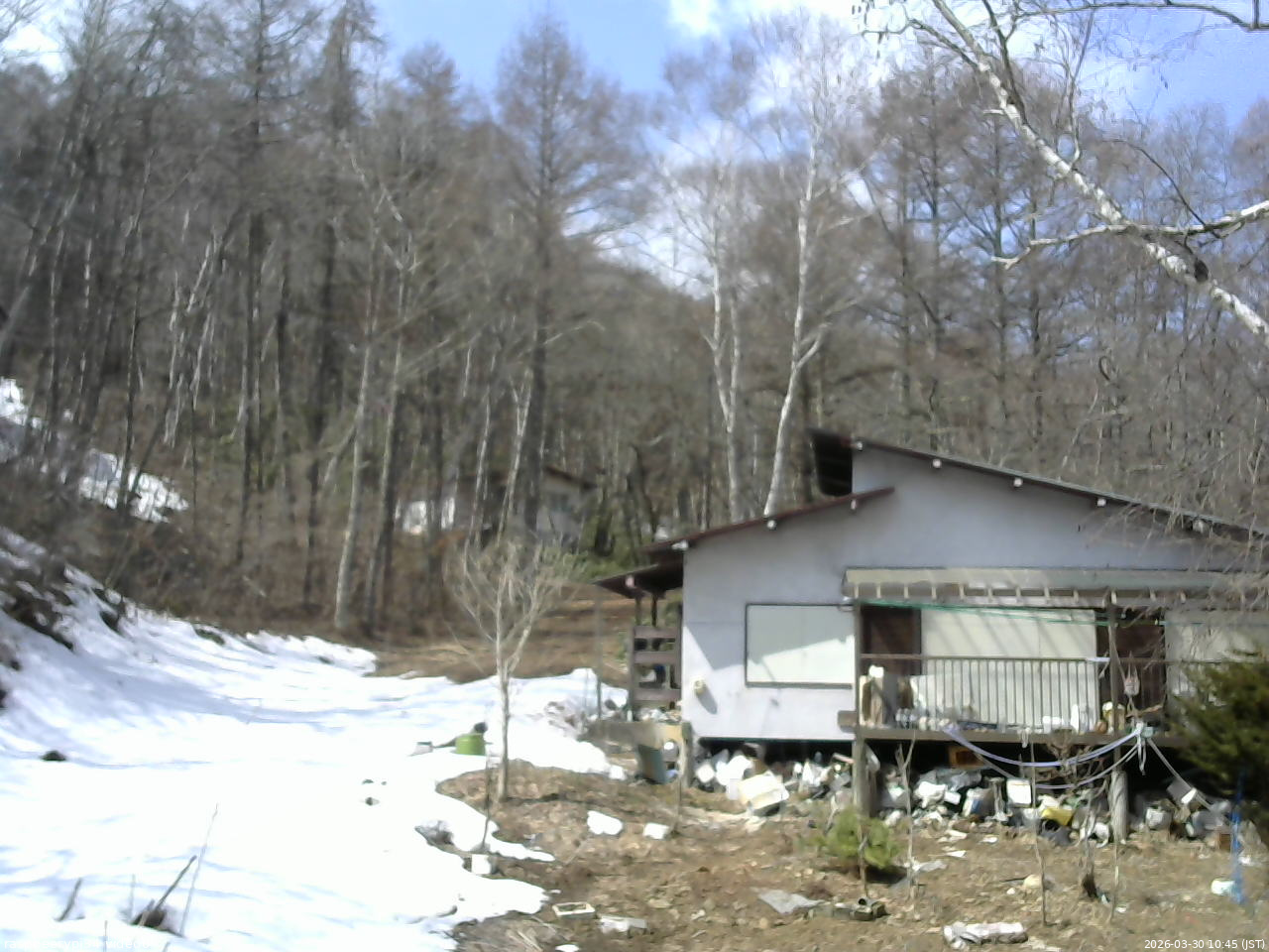 長野県菅平高原 ゆたか山荘 西側(坂上) 2026/03/30 10:45