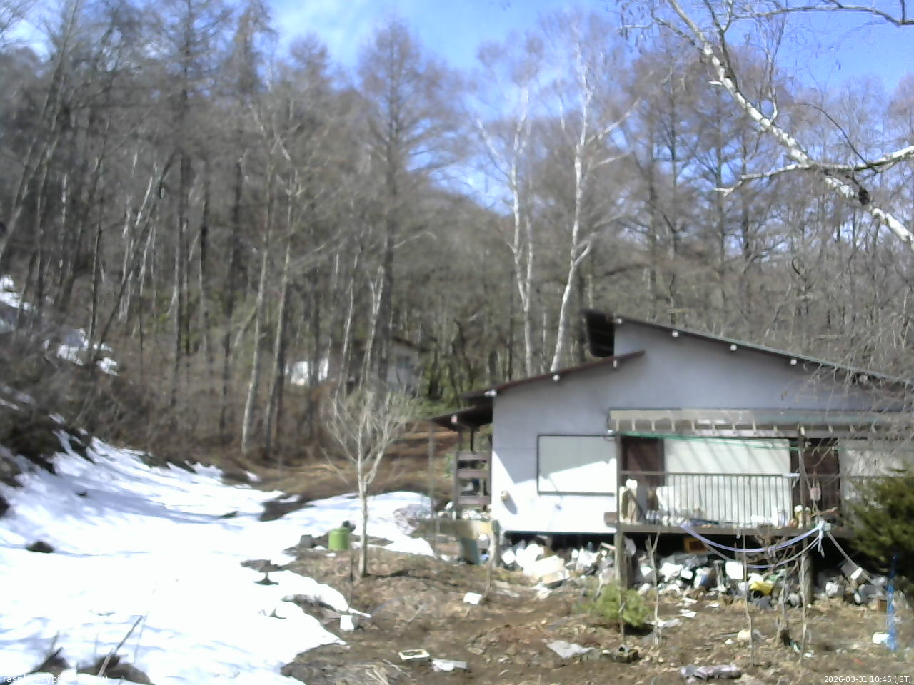 長野県菅平高原 ゆたか山荘 西側(坂上) 2026/03/31 10:45