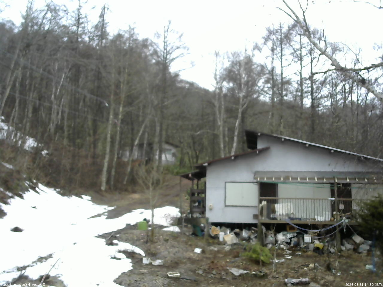 長野県菅平高原 ゆたか山荘 西側(坂上) 2026/03/31 14:30