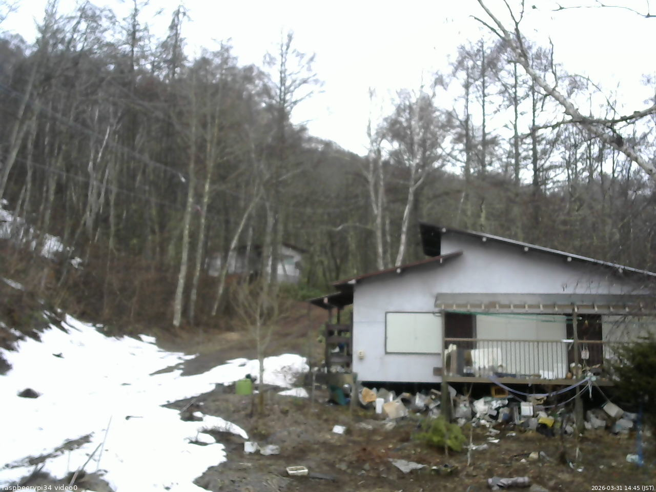 長野県菅平高原 ゆたか山荘 西側(坂上) 2026/03/31 14:45
