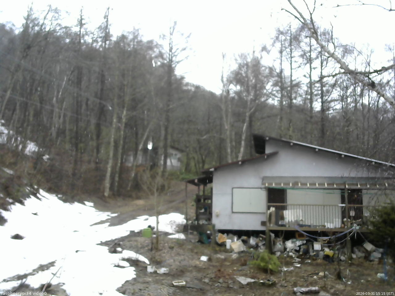 長野県菅平高原 ゆたか山荘 西側(坂上) 2026/03/31 15:15