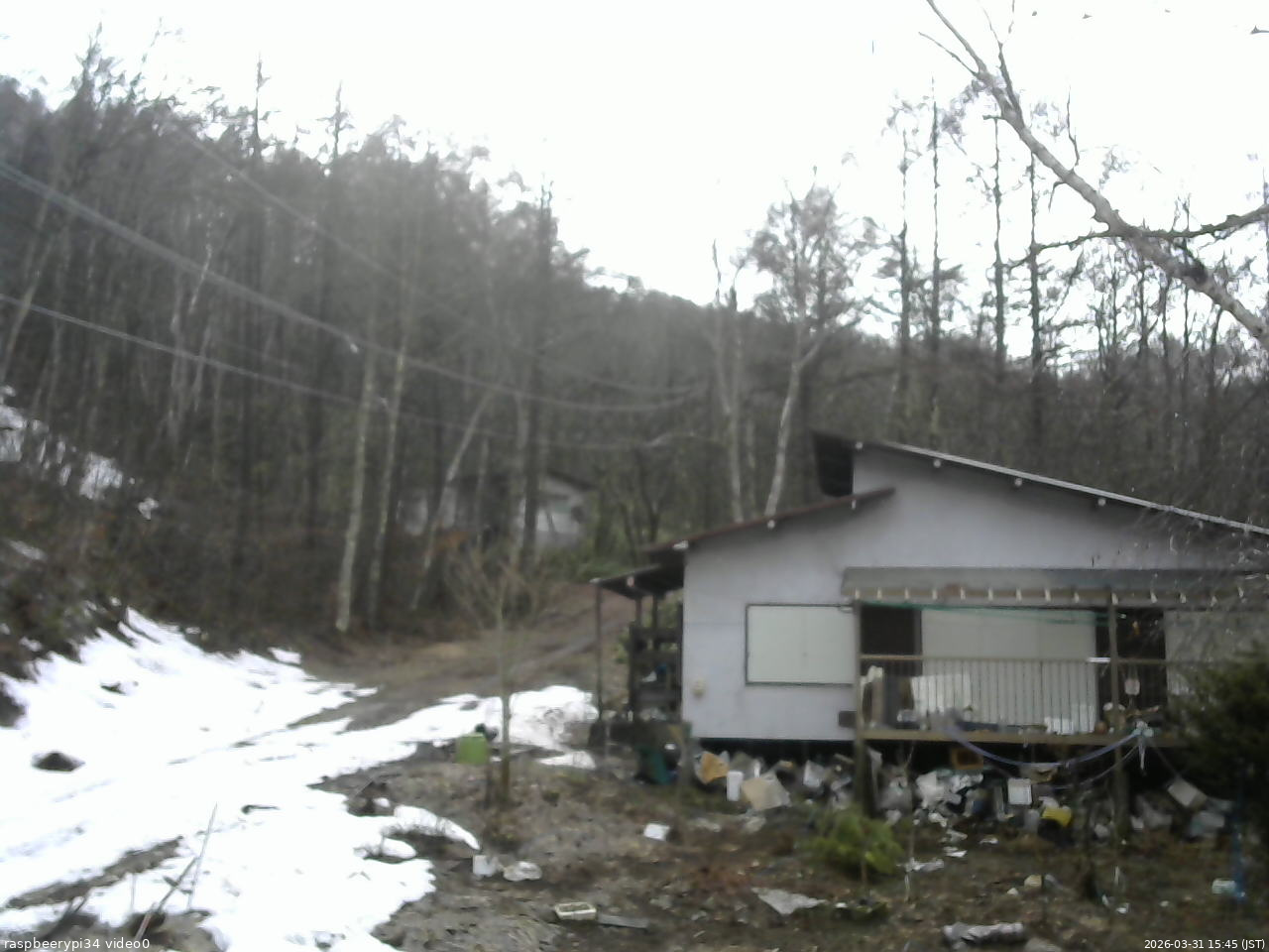 長野県菅平高原 ゆたか山荘 西側(坂上) 2026/03/31 15:45