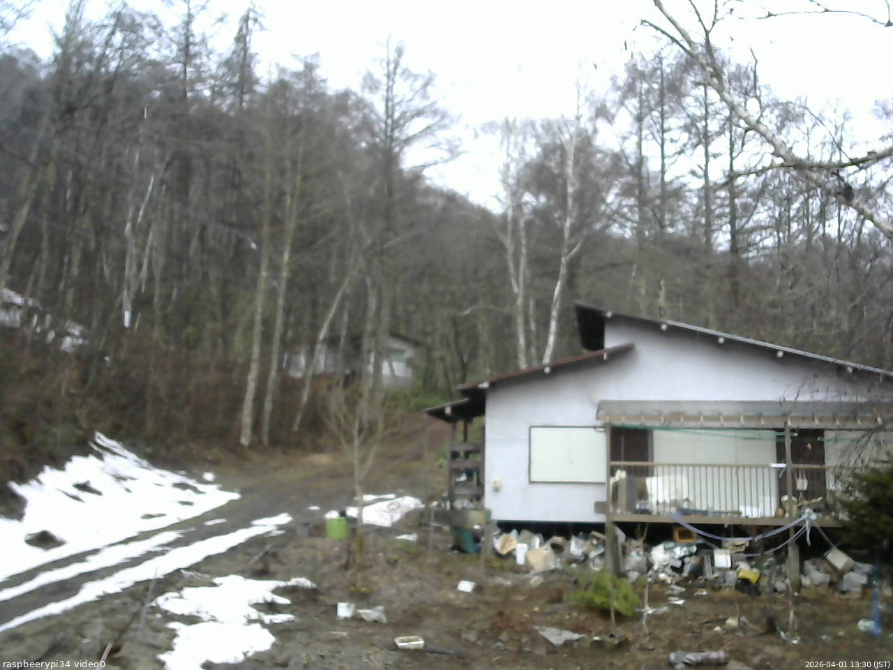 長野県菅平高原 ゆたか山荘 西側(坂上) 2026/04/01 13:30