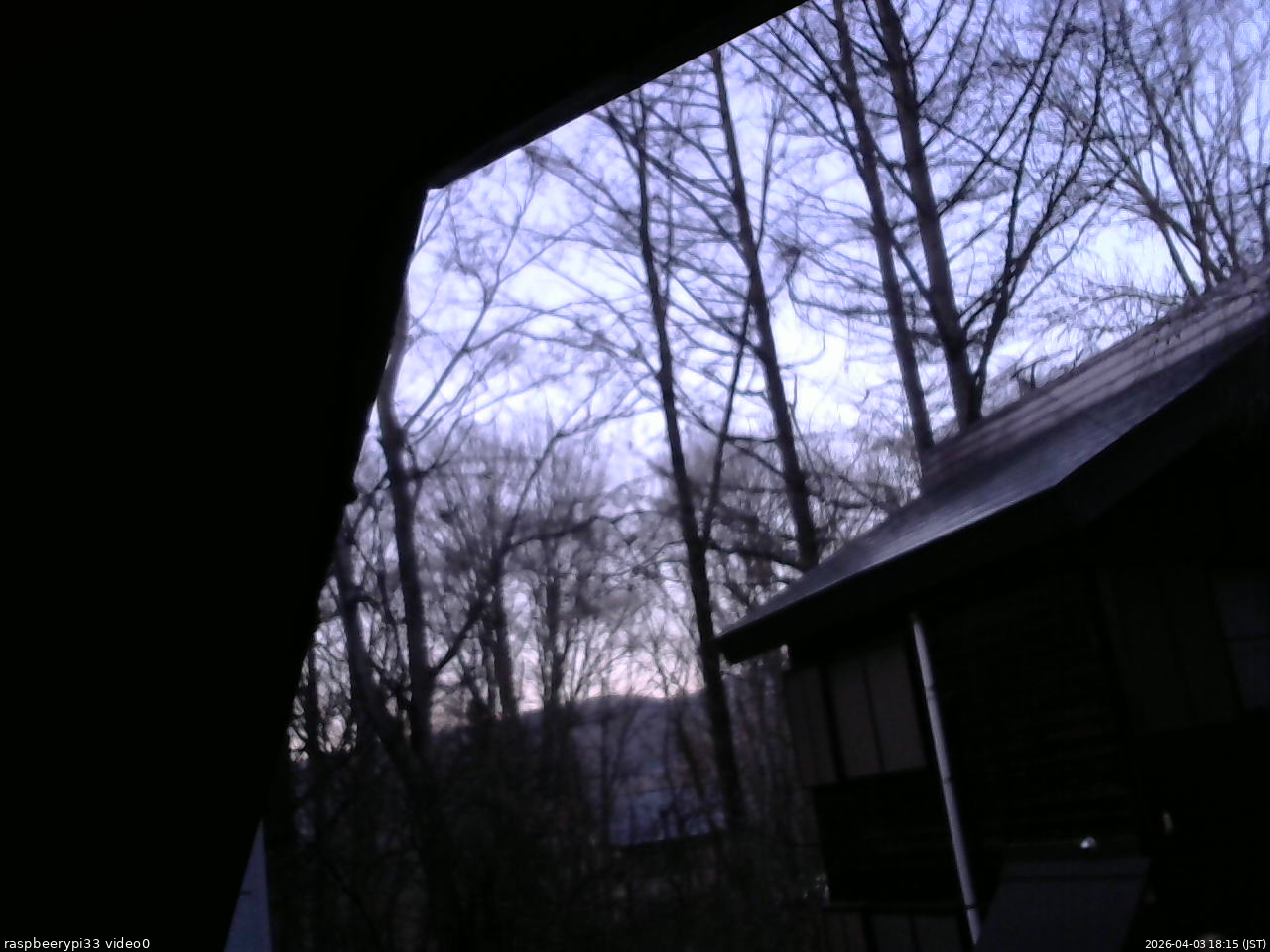 長野県菅平高原 ゆたか山荘 北側 2026/04/03 18:15