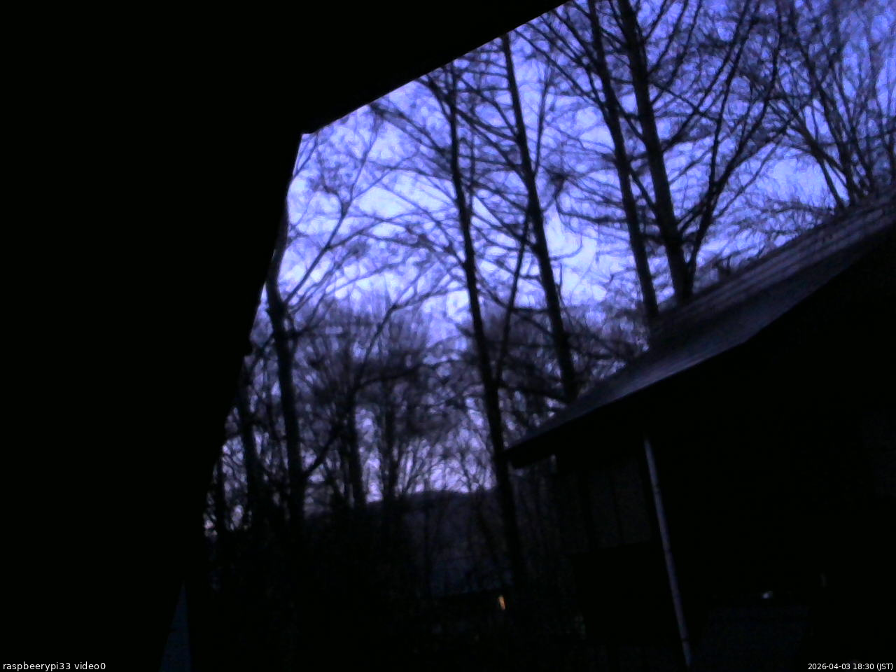 長野県菅平高原 ゆたか山荘 北側 2026/04/03 18:30