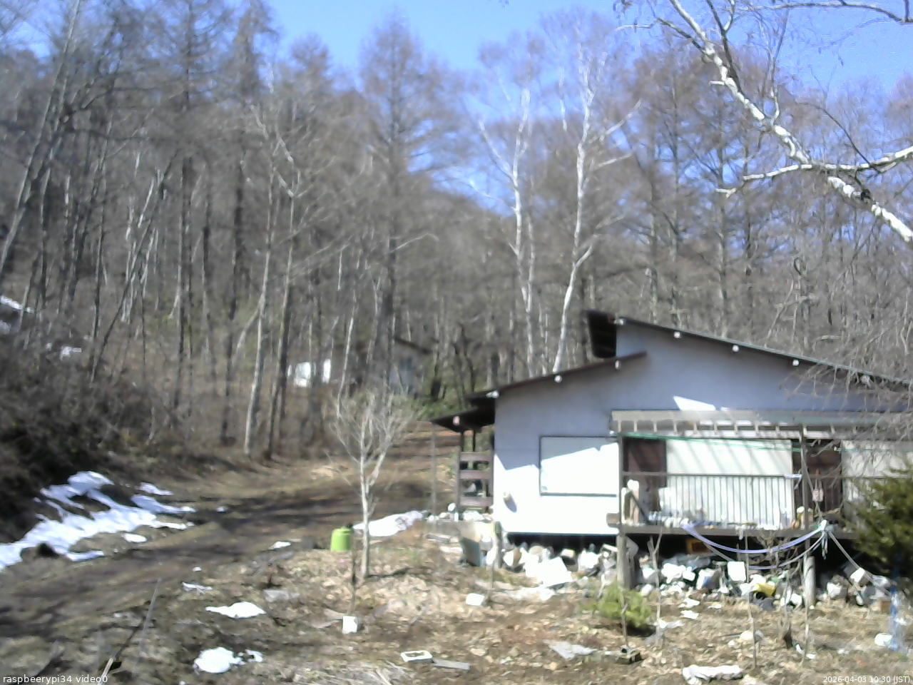 長野県菅平高原 ゆたか山荘 西側(坂上) 2026/04/03 10:30