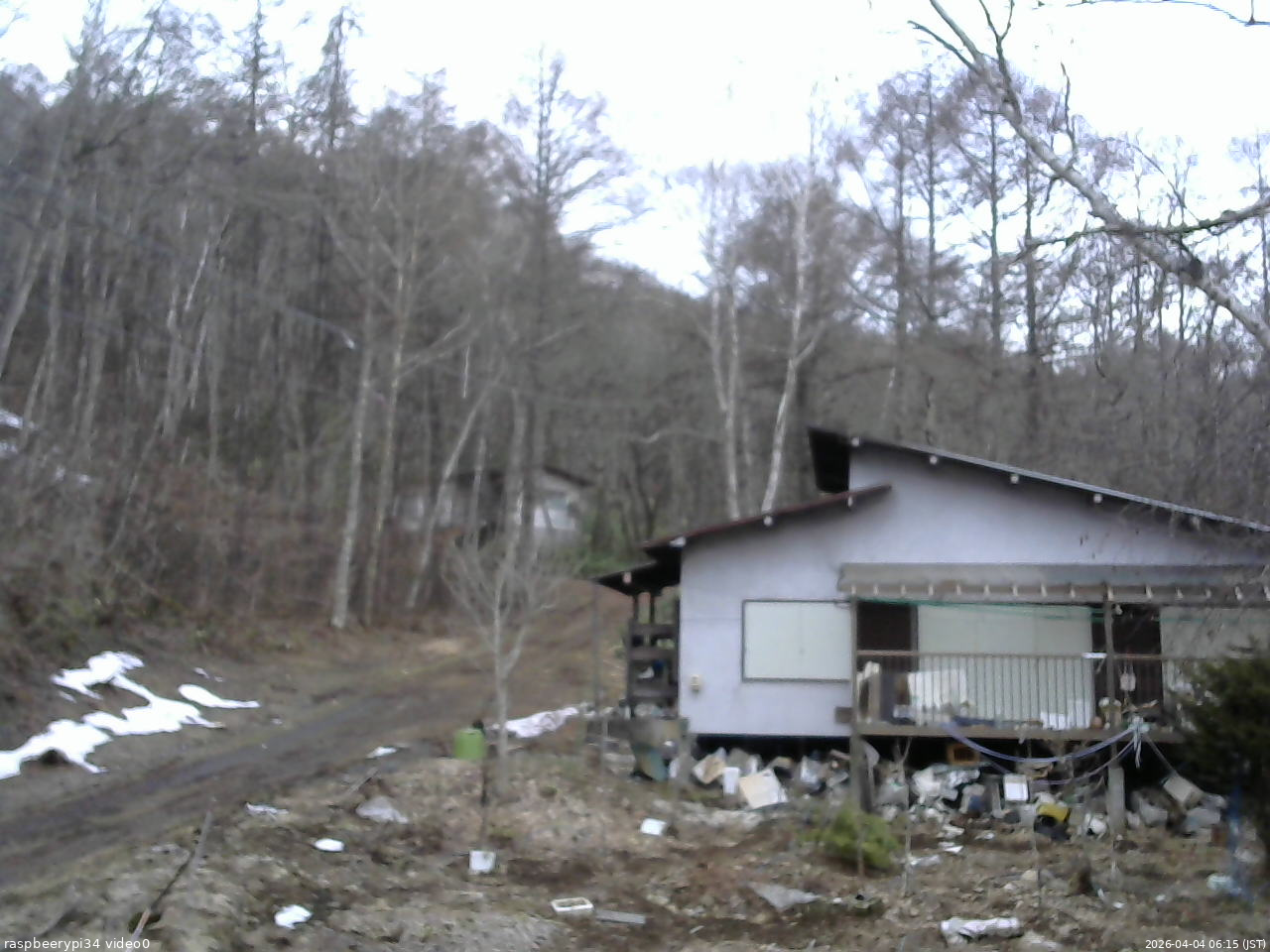 長野県菅平高原 ゆたか山荘 西側(坂上) 2026/04/04 06:15